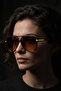 Women's Uv400 Pilot Retro Brown Frame Sunglasses Wp25-23 C3 Gradient - 4
