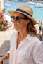 Woman uv400 black gold accessory oversize sunglasses 23016 c2 - 3