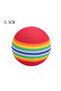 3.5CM 10 PCS 10pcs Colorful Pet Cat Kitten Soft Foam Rainbow Play Balls Funny Activity Toys