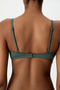 Yeşil Front V Yaka Bikini Üstü - 2