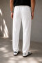 Men's White Linen Trousers with Elastic Waist and Drawstring, Comfortable Fit, Summer Casual Pants - 7
