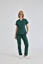 Hunter Green Dr. Greys Doctor Nurse Medical Scrubs Set Terry Cotton Fabric - 2