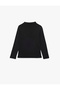 Modal Blend Long Sleeve Mock Neck Basic T-Shirt - 4