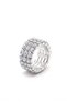Toe Ring Women's Silver Color Crystal Stone Thick Flexible - Non-Irritating Comfortable Beach Jewelry - 2