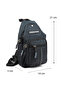 Small Size Multi-Eye Daily Cross Chest Hand and Shoulder Bag Unisex Body Bag Black Gray 955 - 2