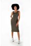 Straped Square Necklace Floral Pencil Dress (B24-00205) - 2