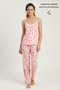 Egyptian Women's Cotton Strap Pajama Set Light Pink