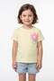 Flower Printed Crew Neck Girl's T-Shirt - 4