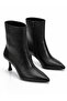 Women's Pointed Toe Short Heeled Zippered Stylish Ankle Boots