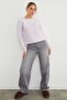 3 Thread Stripeless Striped Crew Neck Sweatshirt - 5