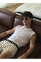Cream Lazy Animal Patterned Premium Cotton Men's Boxers - 2