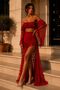 Madonna Collar Crop Slit Lace Skirt Set