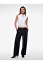 Aerobin Fabric Draped Collar Sleeveless Tasseled Satin Blouse