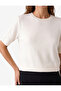 Crew Neck Short Sleeve Knit T-Shirt - 4