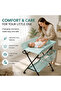 Portable Baby Changing Table with Storage Organizer & Wheels – Green - 7