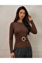 New Product Long Sleeve Blouse with Buckle and Ruffle Detail Sendy Fabric - 2