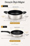 22 cm Steel Pot and Pan Set with Ceramic Inner Surface, 3-Piece with Strainer and Glass Lid, Compatible with All Stoves - 4