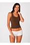 Women's Thick Strap Camisole Ribbed Cotton Undershirt - 2