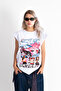Pink Drift S2000 Graphic Printed White Zero Sleeve Tshirt - 4