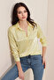 Women's Flowy Satin Shirt B.Yellow 1069 - 2