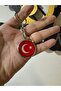 Red Turkish Flag Themed Metal Round Keychain |   Unisex, Stylish and Durable Model - 2