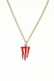 Red Monster Logo Unisex Necklace – Energetic and Modern Design