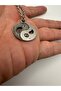 Yin Yang Symbol Figured Necklace – Zamak Plated Unisex Balance and Harmony Accessory with 60 cm Chain - 3