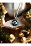 Round Crystal Blue Evil Eye Bead Women's Necklace – Stainless Steel, 55 cm Sparkling Design - 2
