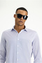 Long Sleeve Slim Fit Slim Fit Classic Striped Cotton Easy-Iron Shirt - 3