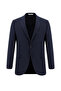 7 Drop Super قصة ضيقة Extra Slim Fit مخطط بدلة بحزام خصر مطاطي K بأزرار على الجهتين - 2