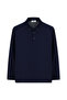 Polo Neck Regular Fit Striped Cotton Sweatshirt - 2
