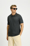 Regular Fit Cotton Embroidered Pocket Non-Curling Polo Neck T-Shirt - 3