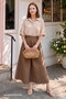 Single Pocket Short Sleeve Shirt Milk Coffee - 2