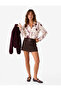 Comfortable Fit Long Sleeve Classic Collar Buttoned Floral Satin Shirt