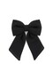 Black Chiffon Bow Automatic Clip-On Hairpin - Ribbon Hair Accessory with Different Color Options - 2