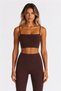 Strappy Crop Brown Women's Sleeveless T-Shirt 26Y0704K1