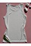 Women's 3-Piece Viscose Camisole Athlete Set Round Neck Basic Blouse Ecru Black Powder - 4