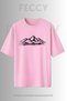Premium Mountain Printed Hunter Theme Unisex Oversize Women's T-Shirt Men's T-Shirt Cotton Oversize T-Shirt