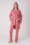 New Season Pomegranate Flower Summer Lace Design Button Detailed Short Sleeve Maternity Maternity Dressing Gown Pajama Set Set - 3