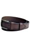 Brown Genuine Leather Solid Color Stitched Model 4 Cm. Wide Sports Belt // 409-28 - 3