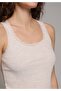 Slim Fit Women's Beige Tank Top - 4
