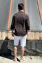 Men's Regular Fit Mandarin Collar Cotton Linen-Look Shirt 24INPG07 - 6