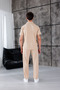 Men's Polo Collar Zippered Comfortable Fit T-Shirt and Pants Set - 4