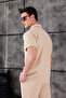 Men's Polo Collar Zippered Comfortable Fit T-Shirt and Pants Set - 5