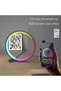 ضوء ليلي ذكي بتقنية RGB مع إيقاع موسيقي 🌈 حلقة LED مقاس 25 سم 🌈 مصباح طاولة 🌈 ضوء محيطي يتم التحكم فيه عن طريق تطبيق البلوتوث - 8