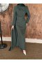 Adriana Evening Dress with Cape on the Shoulder and Embellished Stones - 2