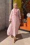 Women's Ruffled Front Waist Tie Tulle Dress Pink - 4
