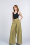 Women's Summer Pistachio Green Diora Pocket Top Pleated Wide Leg High Waist Pants Stylish Daily Casual 30380