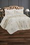 Valencia Modern Chenille Jacquard Dowry Double King Size Pique Cover Set / Bedspread Set 3 Pieces
