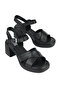 , Women's Genuine Leather Heeled Sandals 161992Z1910 Black - 2